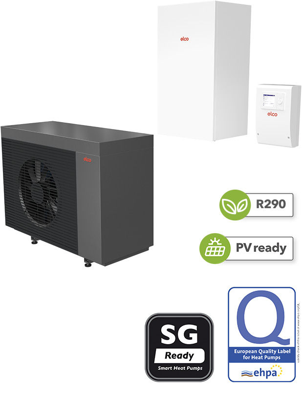 Nachrüstlösung HYBRIDSYSTEM AEROTOP SG Luft-Wasser-Wärmepumpe AEROTOP SG ELCO