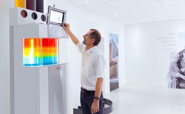 Mitarbeiter im ELCO- Kundenbesuchszentrum 