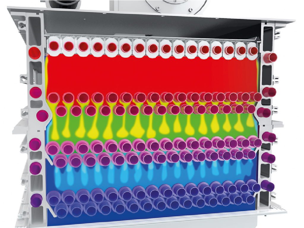 Anzeige der Vebrennungszonen innerhalb der TRIGON XL