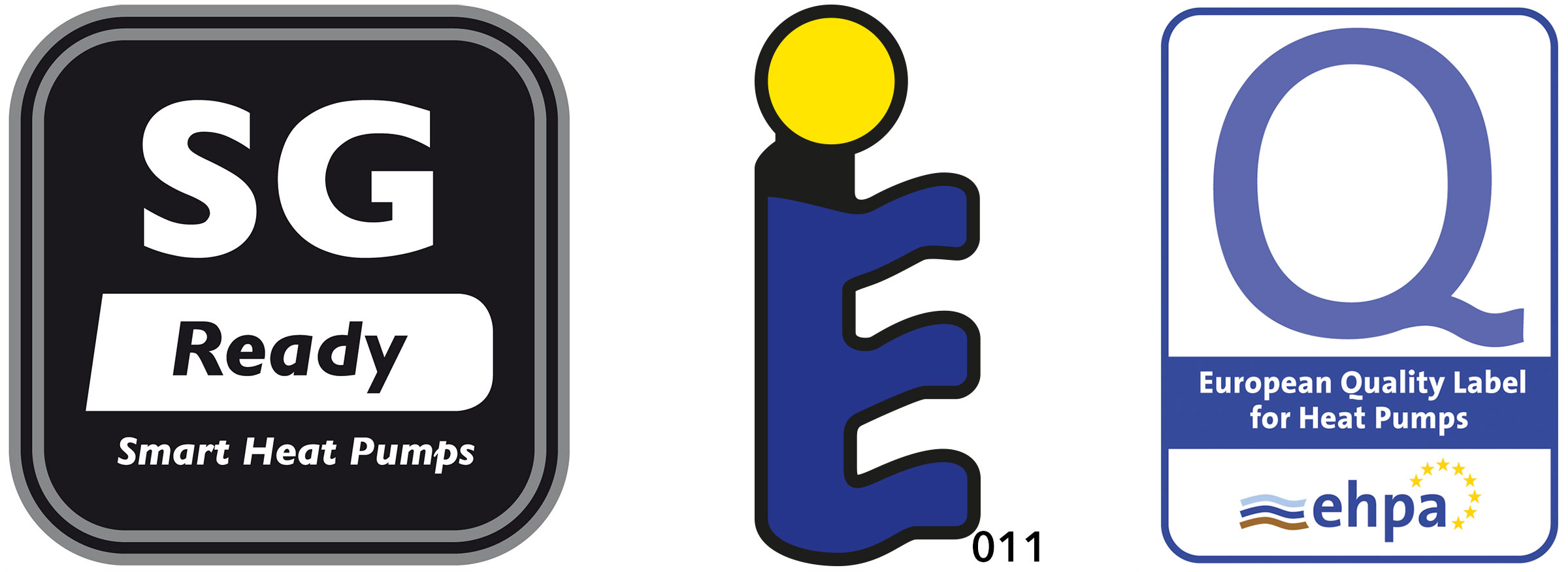 Logo für SG Ready Smart Heat Pumps und European Quality Label for Heat Pumps 