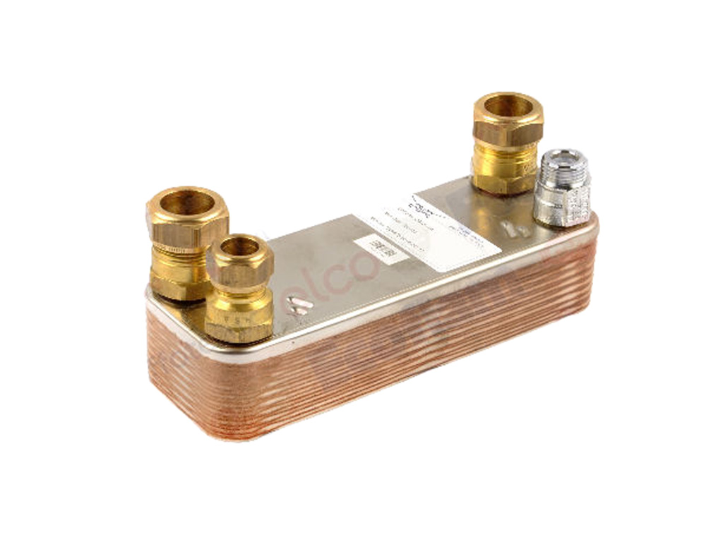 Nahansicht des Plattenwärmetauschers